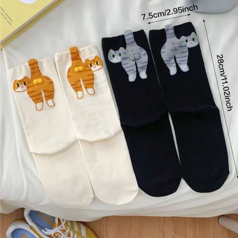 Cartoon Cute Cat Balls Cotton Socks